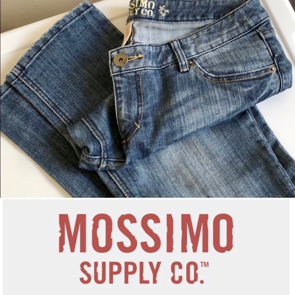 ♻️👖 Medium Wash Ankle Jeans MOSSIMO SUPPLY Blue - Picture 1 of 7